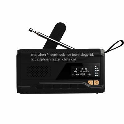 Solar Radio, Portable Crank Radio, Dynamo Radio With DAB FM, Integrated 4500 MAh Rechargeable Battery, 4 Modes, LED Torch, LED Reading Light With Motion Sensor, SOS Alarm for Outdoor photo-3