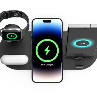 OEM Factory Docking Station mobile phone holder 15W Wireless Charger New Technology Products 2024 Charger iphone