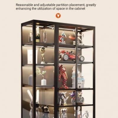 Lockable Tempered Glass Display Cabinet | Multi-Size Customization-Easy DIY -HomDecor Retail Furniture for Branded Retail Shop Fitting