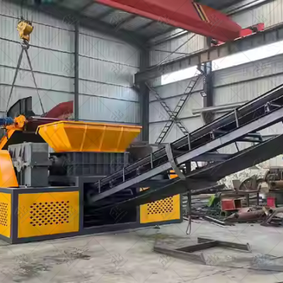 Double Shaft Shredder for Tires Metal Drums Car Bumpers Recycling photo-2