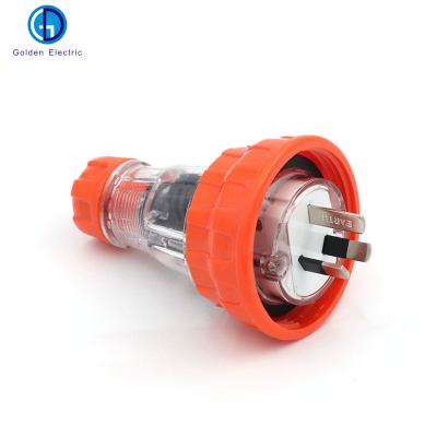 Австралийский стандартный промышленный вилочный разъем с розеткой IP66 56P310/56P315 10A 15A 20A 250V с тремя плоскими круглыми контактами, водонепроницаемый, с тремя розетками