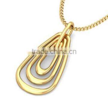 2016 latest design ladies fashion gold plated pendant necklace high end pendant necklace