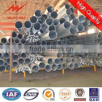 Galvanized Steel Poles 12m electric pole Utility Pole for power distribution Equipment