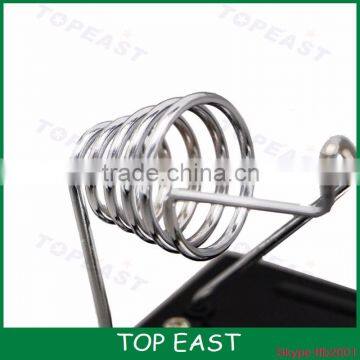 Solder Soldering Iron Metallic Metal Stand Holder & Heavy Duty Black Base (Silver Color Holder) photo-2