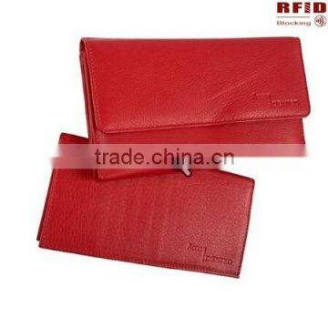 RFID Blocking Ladies Leather Wallet and Checkbook