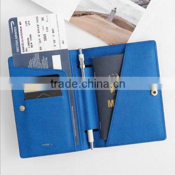 PU Leather Rfid Blocking Passport Holder With Pen Quality Choice photo-2