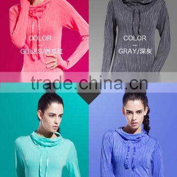 Wholesale Women Gym Sports Ink Long Sleeve Hoodie Hooded Sweatshirt photo-6