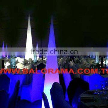 light cone balloons, cone shaped balloons, decoration for light balloon