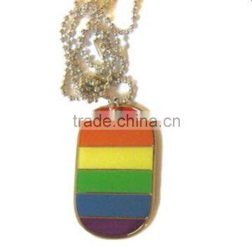 Rainbow Dog Tags The Lgbt Gay Lesbian Pride Pendant Necklace