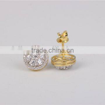 Hot Direct Sale Fashion White Zircon 925 Silver Jewelry Stud Earring photo-3