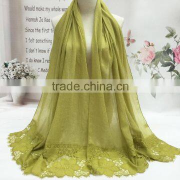 New Arrival Beautiful Lace Joint Large Long Cotton Lace Scarf Women