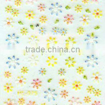 cartoon flower finger nail sticker