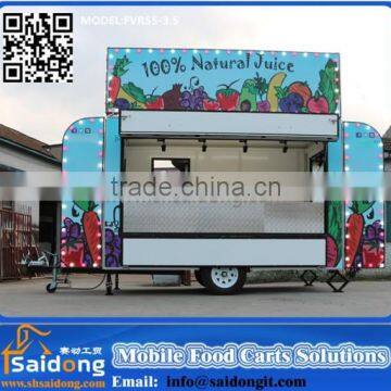 Latest design fiberglass Fast Food Carts For Sale/Mobile Kitchen Van design