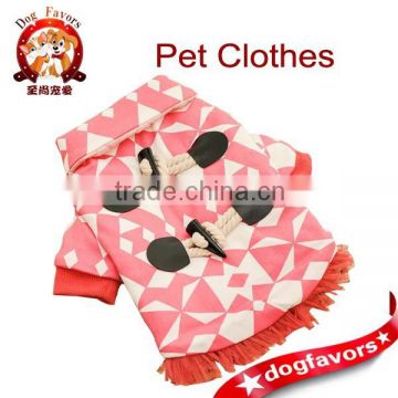 2014 Autumn and Winter Cotton Dog Clothes for Small Teddy, Geometric Patterns and Horn Button