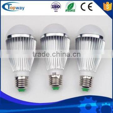 Aluminum outdoor 9w e27 pir infrared led motion sensor light bulb
