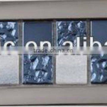 Border Glass Mosaic Tile-Marble mix black plating