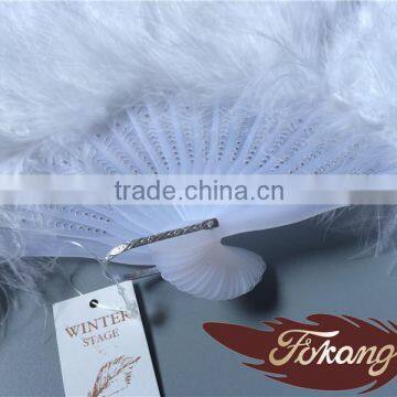 Wholesale Feather White Turkey Marabou Feather Fan Feather Hand Fans For Birthday Party photo-5