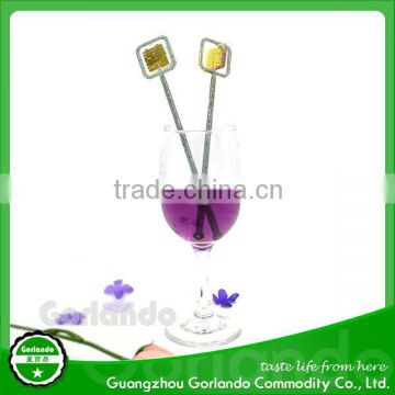 lovely plastic spinning swizzle cocktail drink stirrers