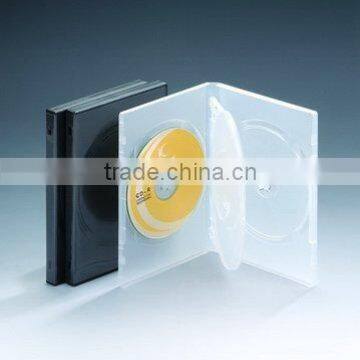 Translucent 14mm DVD Case for 4 disc with Double insert