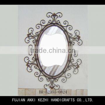 Oval Iron Wall Mirror
