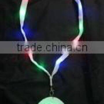 LED Flashing Hat Necklace with Fabric Lanyard plastic led toy