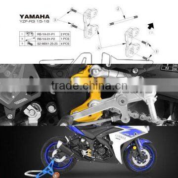 BJ-RB-YA001 Custom Motorcycle CNC Aluminum Rearset Base For Yamaha YZF R3 2015 2016 YZF R25 2013 2014 photo-6