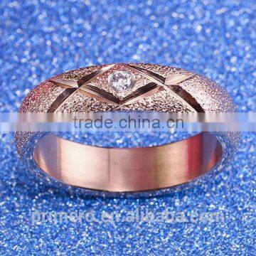 Hot Matte Titanium Steel 14k Rose Gold 1 Gram Plated Fashion Female Tail Ring Wedding Gift photo-6
