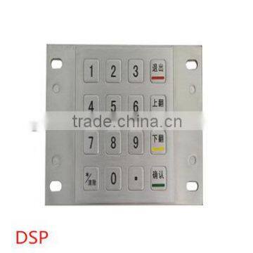 Water Proof 12 Keys Metal Numeric Keypad With Backlight