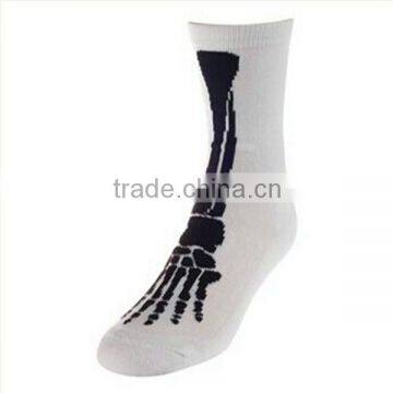 Youth cool bones holloween solid black and white hockey socks