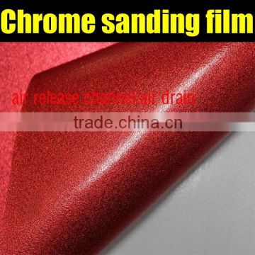 Popular Chrome sanding glitter vinyl film with air drains 1.52*30m