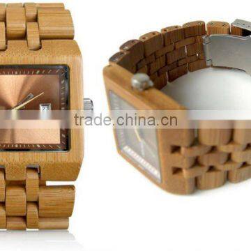 Fashion quare case China supplier sanders wooden watch