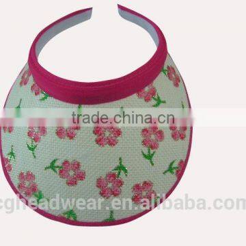 OEM fashion high quality sports custom cheap visor/ sun visor/ paper sun visor