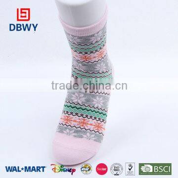 Newest OEM colorful stripe cotton polyester socks