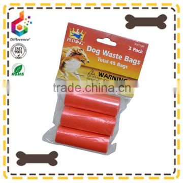 red dog waste bag packed 3 rolls used outdoor for export