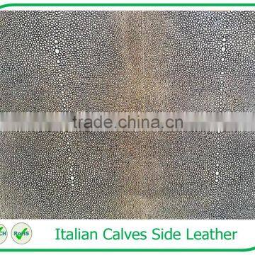 Best Quality Italian Vegetable Tanned Embossed Stingray Grain Leather