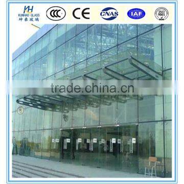 8mm 12mm Tempered clear float sun house glass Tempered clear canopy glass cost per square foot