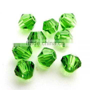 4mm peridot crystal glass bead