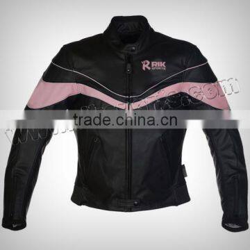 Women Motorbike Leather Jacket, Motorcycle Clothing, Genuine Leather Racing Jacket