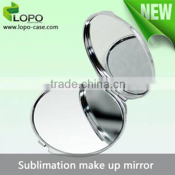 New Design round heart shaped sublimation unique coated cosmetic mirror