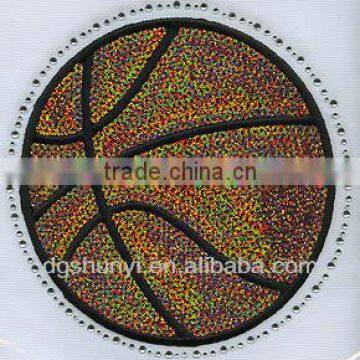 basketball iron on transfer applique rhinestone