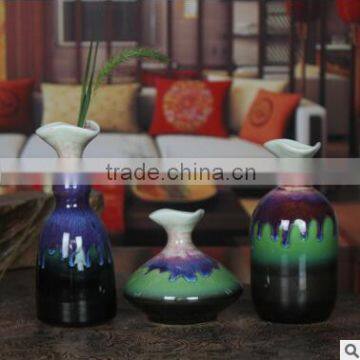 Kiln change effect/ color glaze series/ porcelain flambe glaze vase from Jingdezhen