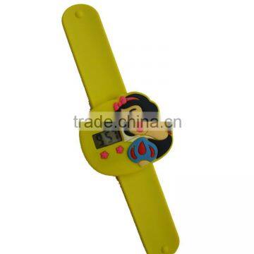 digital silicone snow white slap band watches