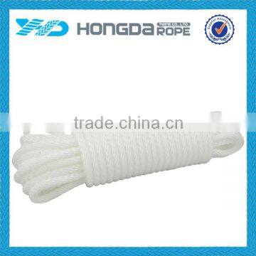 8mm white polyester solid braided rope