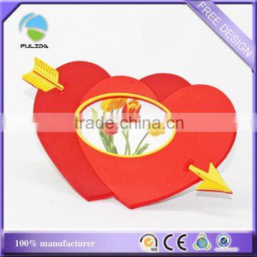 love arrow through a heart rubber wedding decorative photo frame