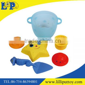 Lovely 6pcs sand beach bucket toy set