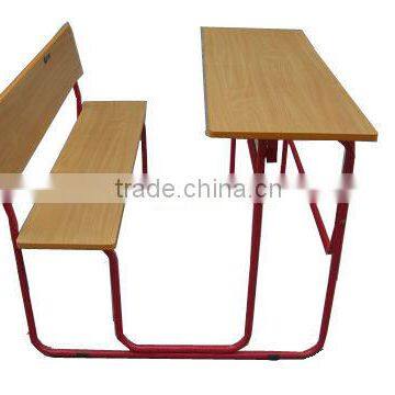 Steel Frame Double School Desk and Chair