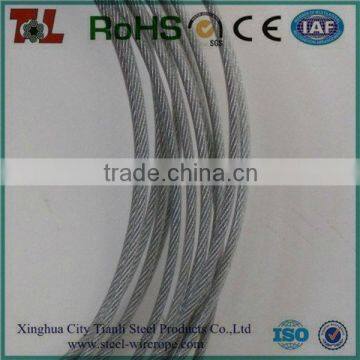 6x37,7x19,7x37 Galvanized steel wire rope 8mm,10mm,12mm 14mm