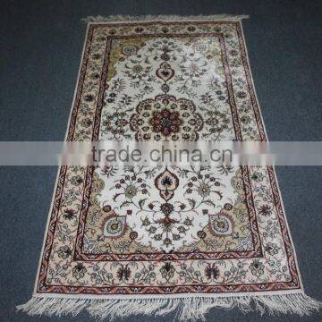 persian classic prayer rug handmade silk carpets hand knotted pure silk rug