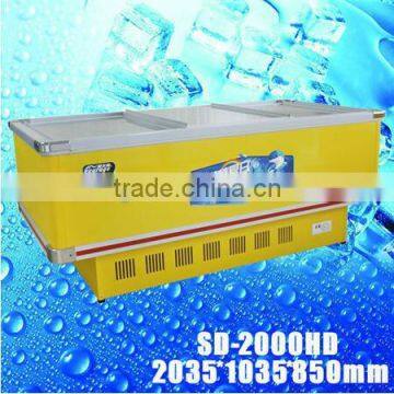 SD-1400D Island Freezer Glass Door Chest Freezers Commercial Fish Barbecue Freezer photo-3