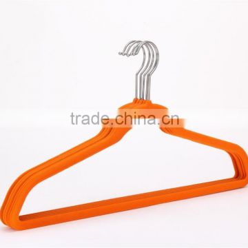 Flocked Clothes Hanger With Shoulder Pads HM-010 Quality Choice photo-2